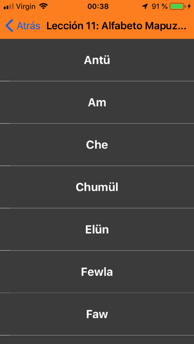 Mapuzugun:  Primeras palabras screenshot 4