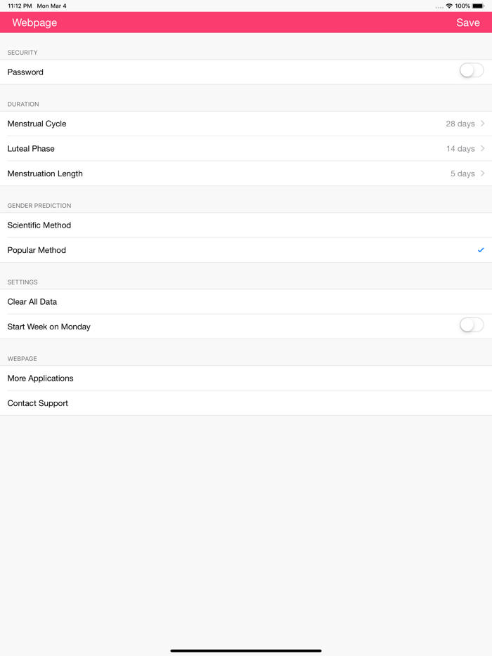 Fertility and Period Tracker