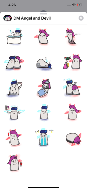 DM Angel and Devil Stickers(圖3)-速報App