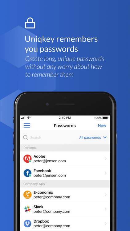 Uniqkey - password manager