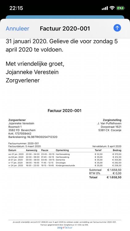 Zorgfactuur screenshot-6