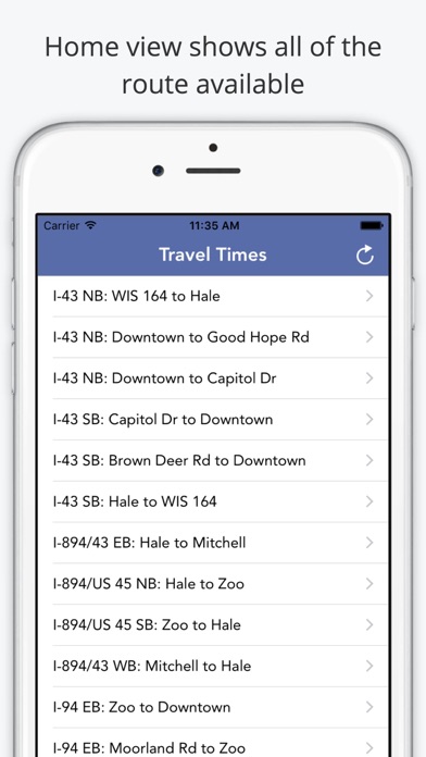 Travel Times Milwaukee Screenshot
