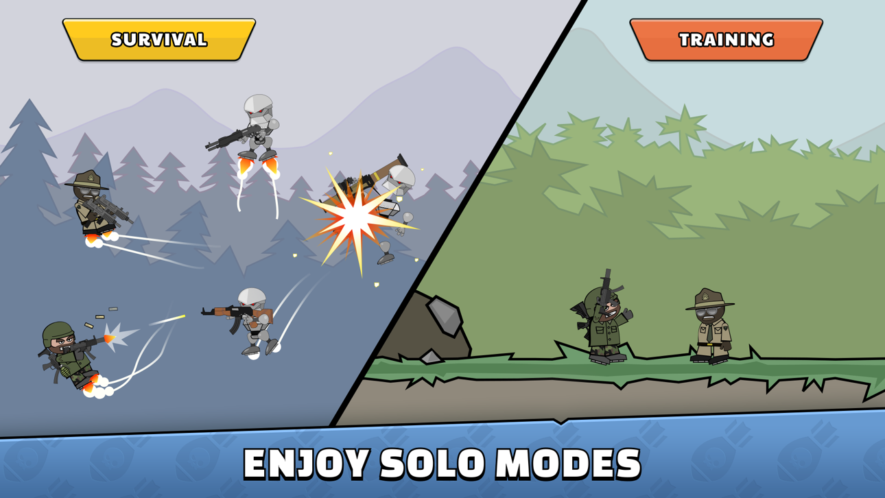 Mini Militia - Doodle Army 2 Hack screenshot 6 - iOS game interface