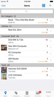 items & storage & inventory iphone screenshot 1
