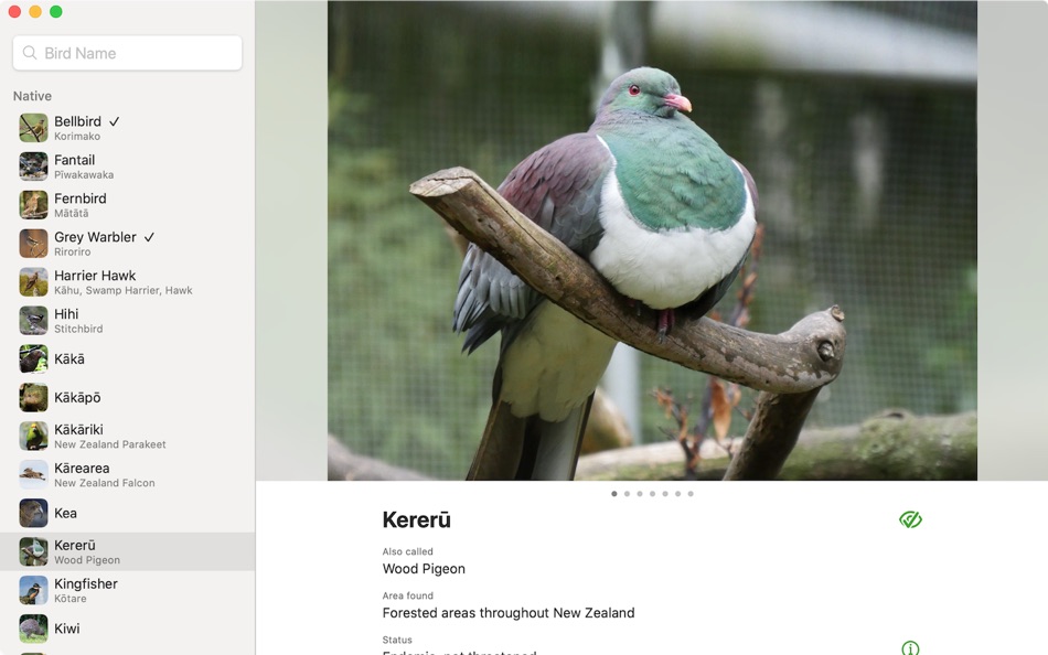 Bird Nerd NZ (macOS) 由: Chris Hawkins Bird Nerd NZ (macOS) 由: Chris Hawkins