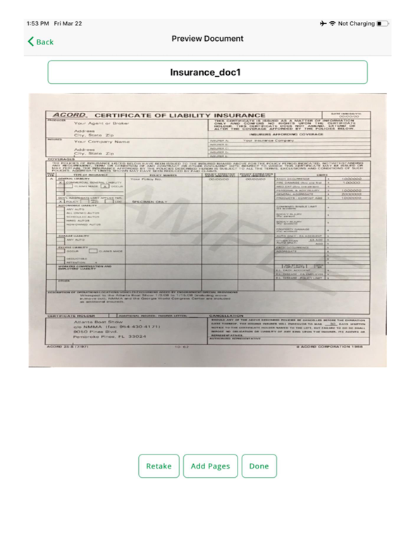 RouteOne Document Capture iPad screenshot