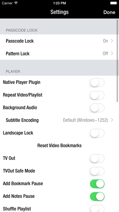 Azul - Video Player for iPhone Screenshot