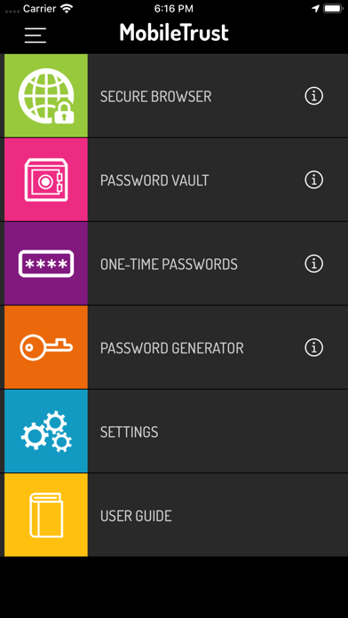 MobileTrust iPhone screenshot 1 - Utilities app