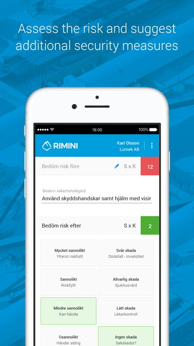 Rimini Risk Management Screenshot