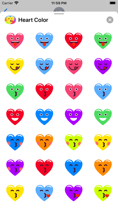 Screenshot #2 pour Heart Face Multicolor Stickers