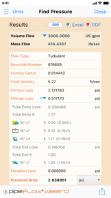 Pipe Flow Wizard - Calculator screenshot