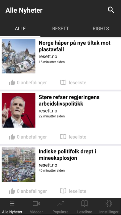 Alternative Medier - Nyheter Screenshot
