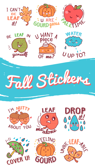 Screenshot #1 pour Fall Stickers ⋆