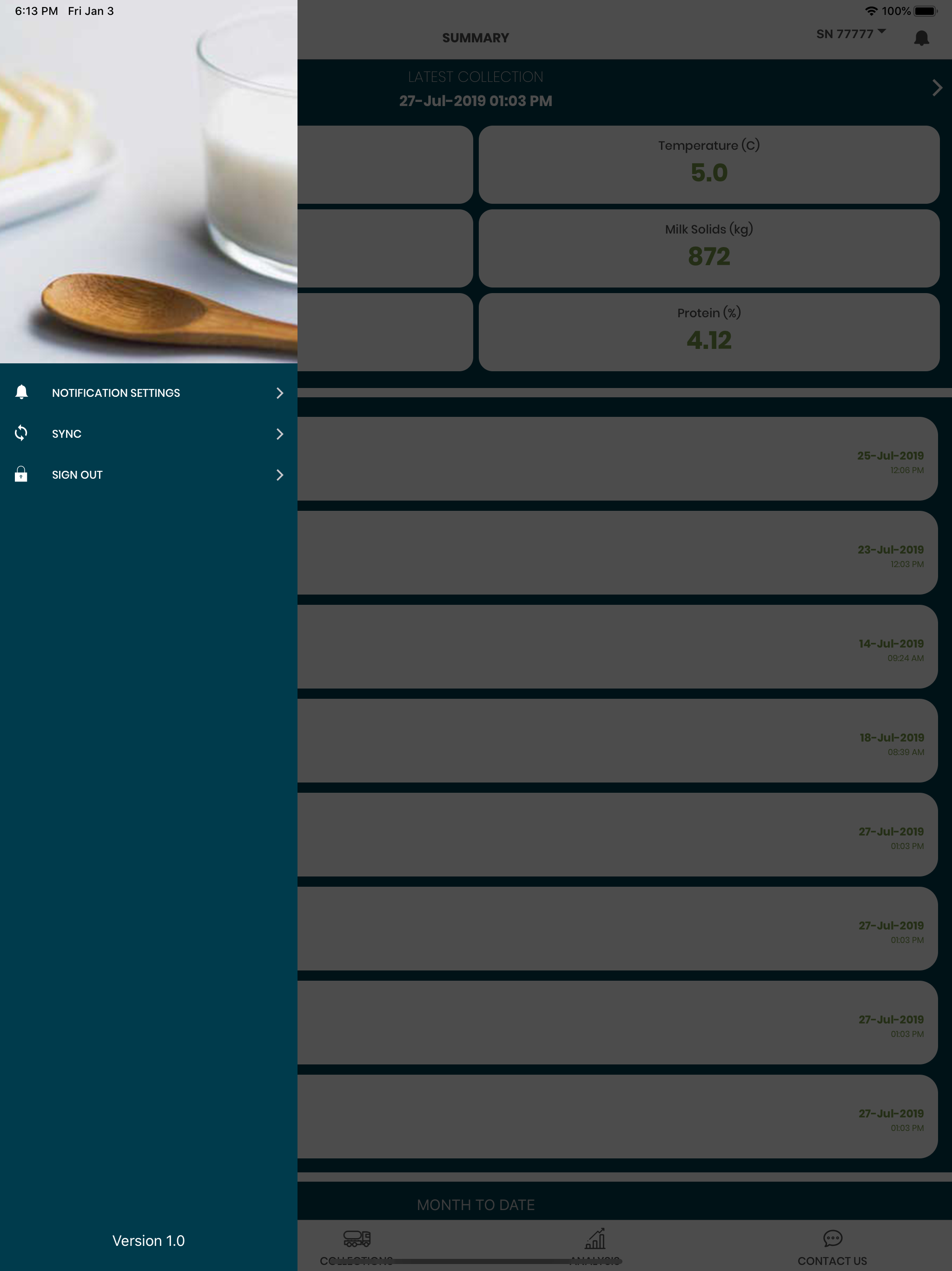 Oceania Milk Quality Analyser