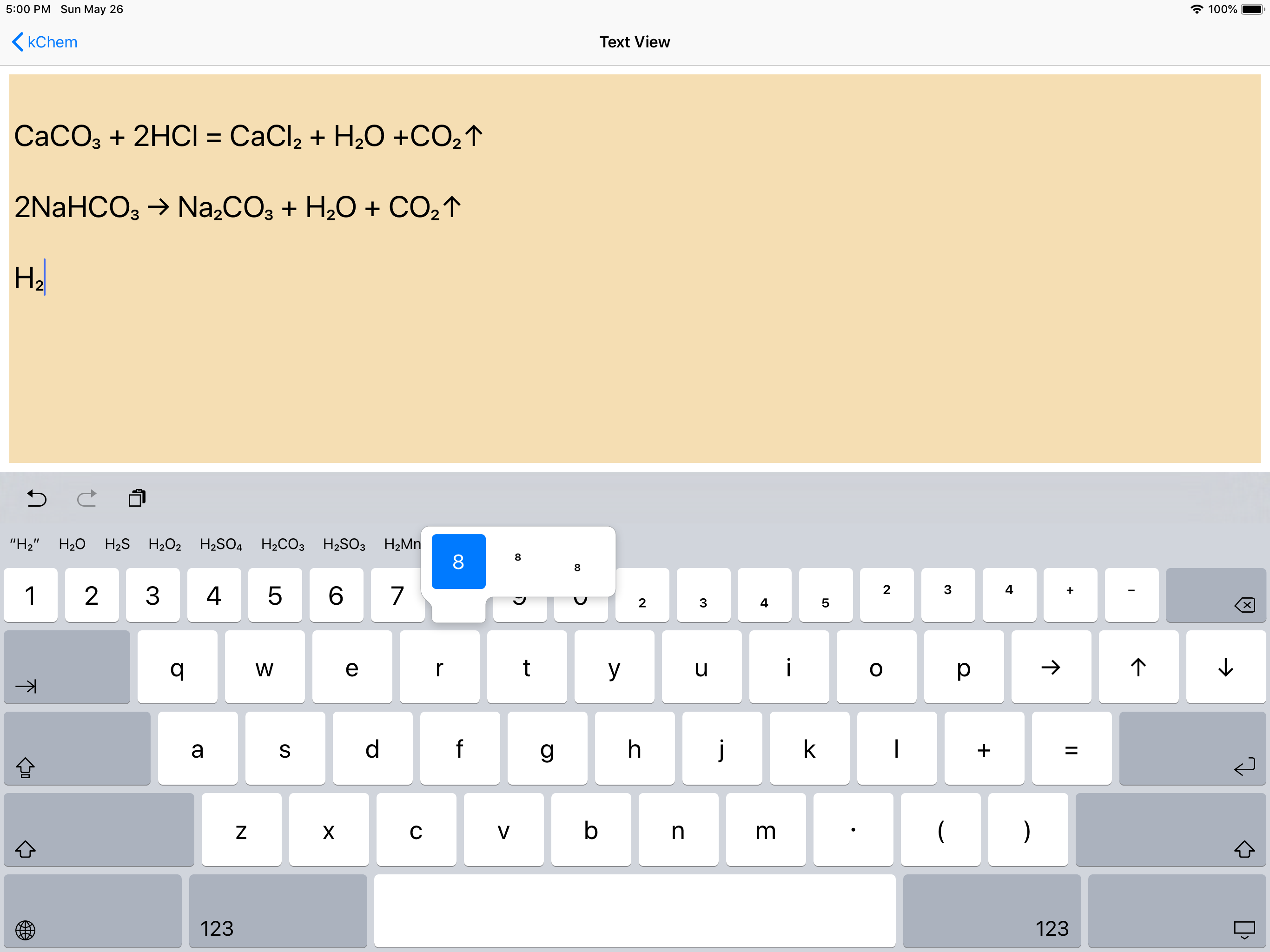 kChem - Chemistry Keyboard screenshot 8