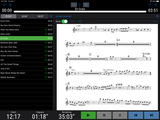 BackTrax iPad app afbeelding 2