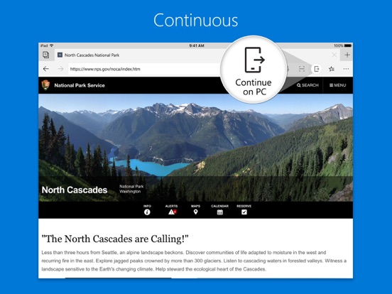 iPad Image of Microsoft Edge