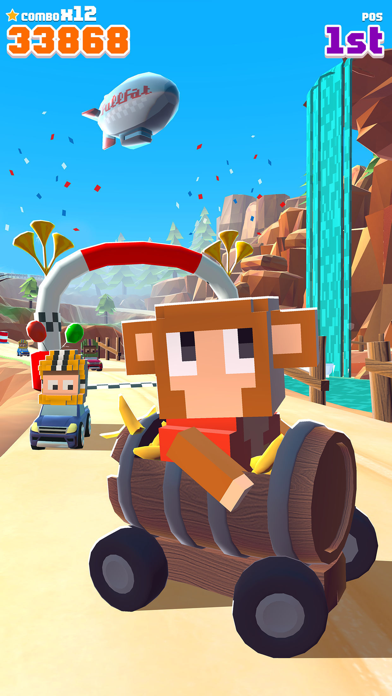 Blocky Racer - Endless Arcade Racing Screenshot 3