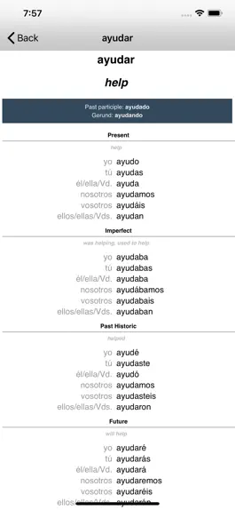 Game screenshot Spanish Verb Blitz hack