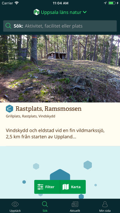 Uppsala läns Naturkarta Screenshot