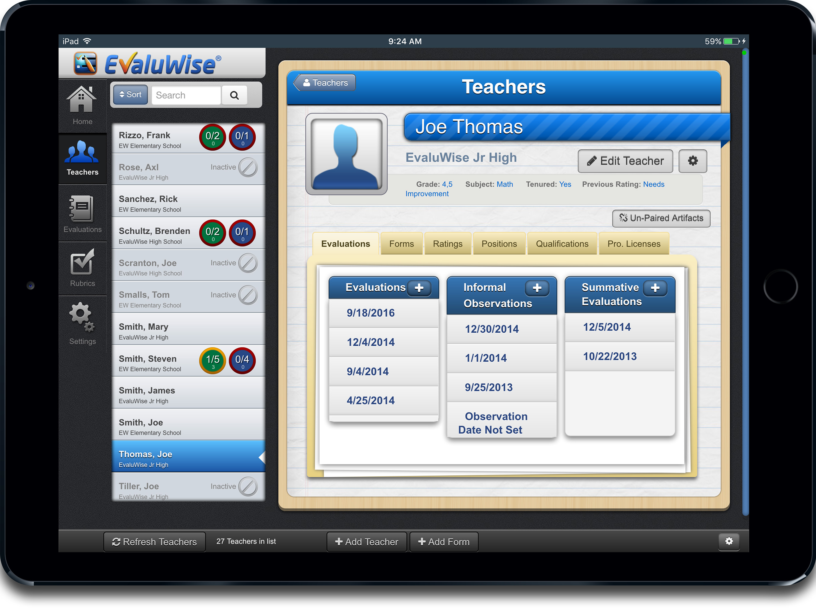 EvaluWise – Teacher Evaluation screenshot 3