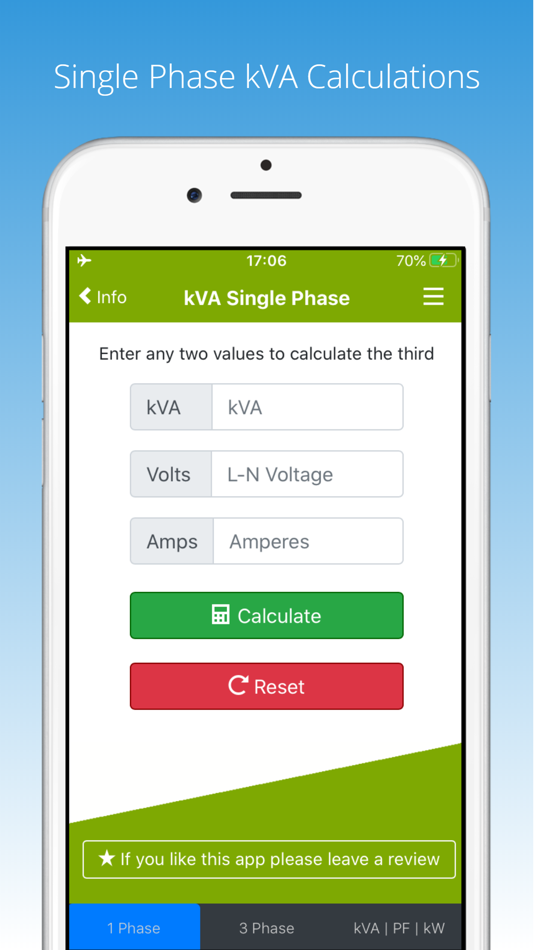 kVA Calculator - 3.36.1 - (iOS)