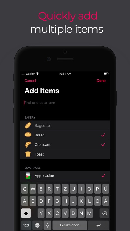 Airrends - Shopping List