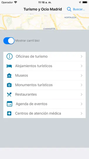 Captura de pantalla de Madrid Turismo Y Ocio en iPhone 4