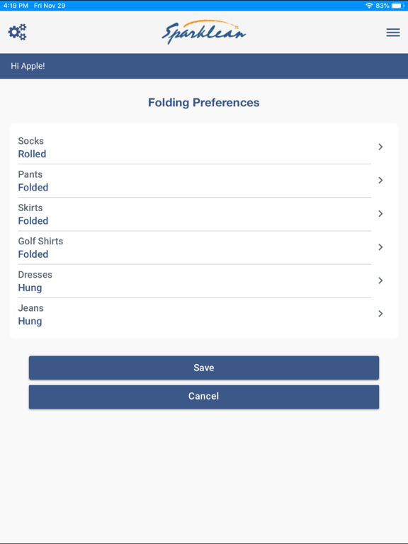 Sparklean Laundry iPad screenshot 6 - Lifestyle app