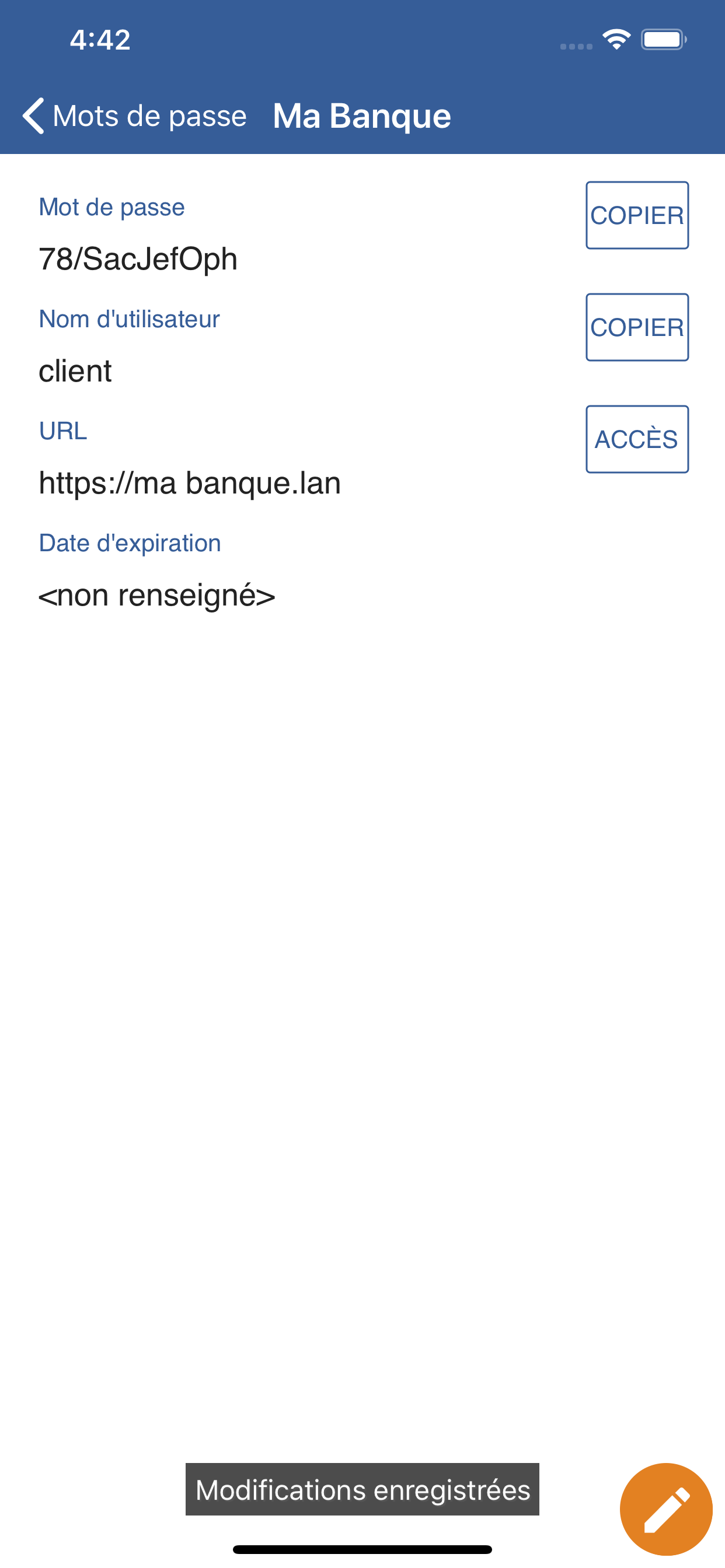 WM Mot de passe