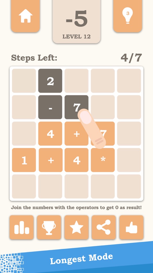 #4. Zerominator - Math Puzzle (iOS) By: BrotherSoft