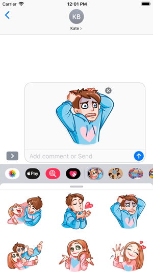 Cute Hot Couple Stickers(圖1)-速報App