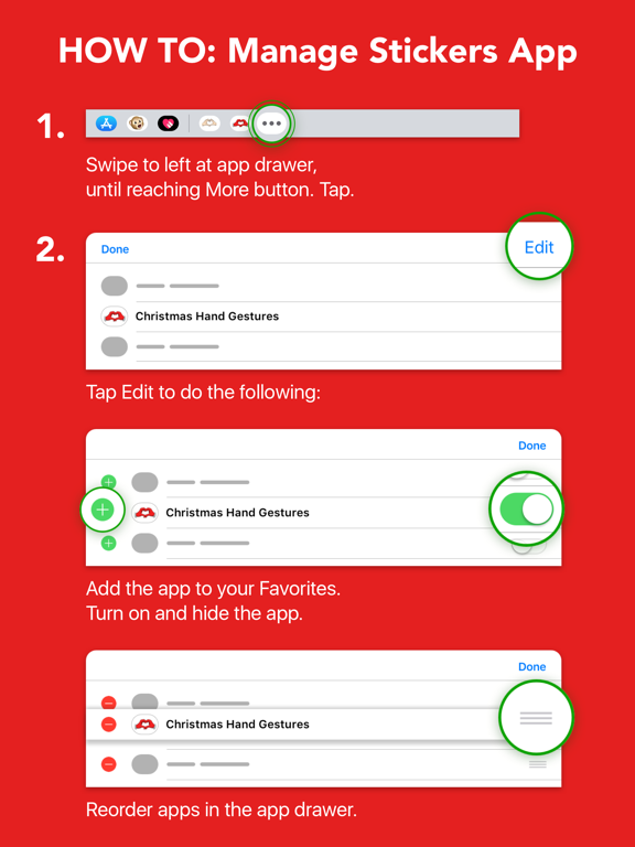 Christmas Hand Gestures iPad screenshot 5 - Stickers app