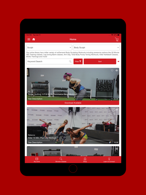 Studio SWEAT onDemand iPad screenshot 4 - Health & Fitness app