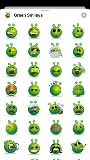 green smiley emoji stickers iphone screenshot 1