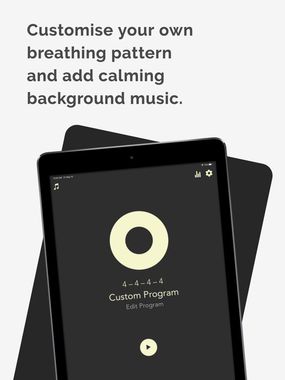 Steady: Paced Breathing Timer iPad screenshot 4 - Medical app