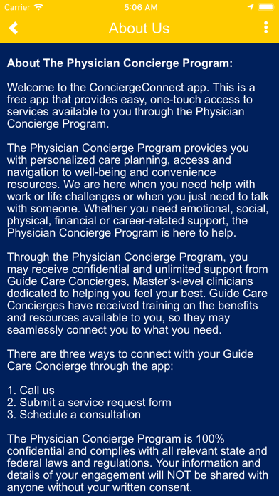 MedStar ConciergeConnect Screenshot