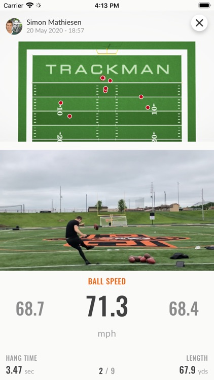 Trackman Football Sharing