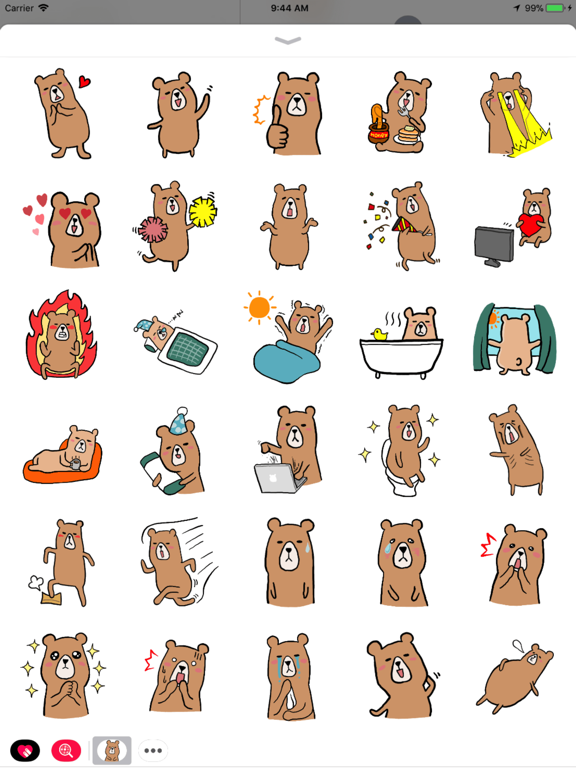 くまさんのステッカー kumasan sticker iPad screenshot 1 - Stickers app