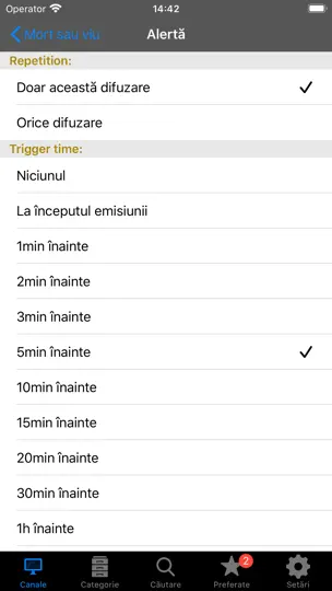Capture d'écran de Romanian TV Schedule sur iPhone 6