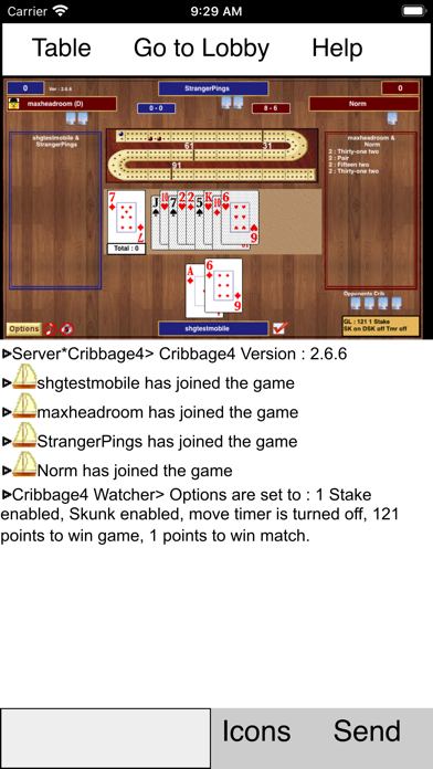SHGCribbage 4 Player Screenshot