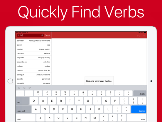 Portuguese Verb Conjugator Pro iPad screenshot 8 - Education app