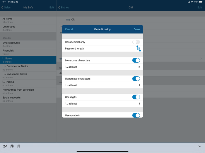 pwSafe 2 - Password Safe