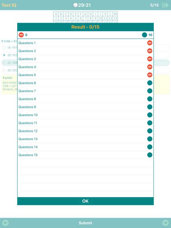 IQTest  - Training Brain iPad screenshot