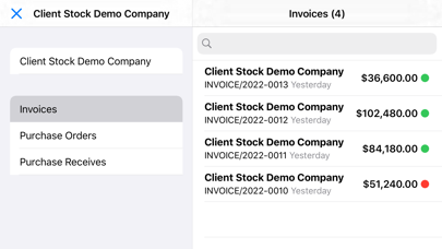 Native Invoice Screenshot