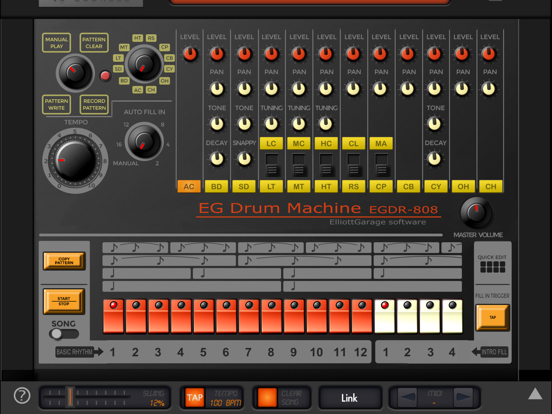 EGDR808 Drum Machine HD iPad app afbeelding 4