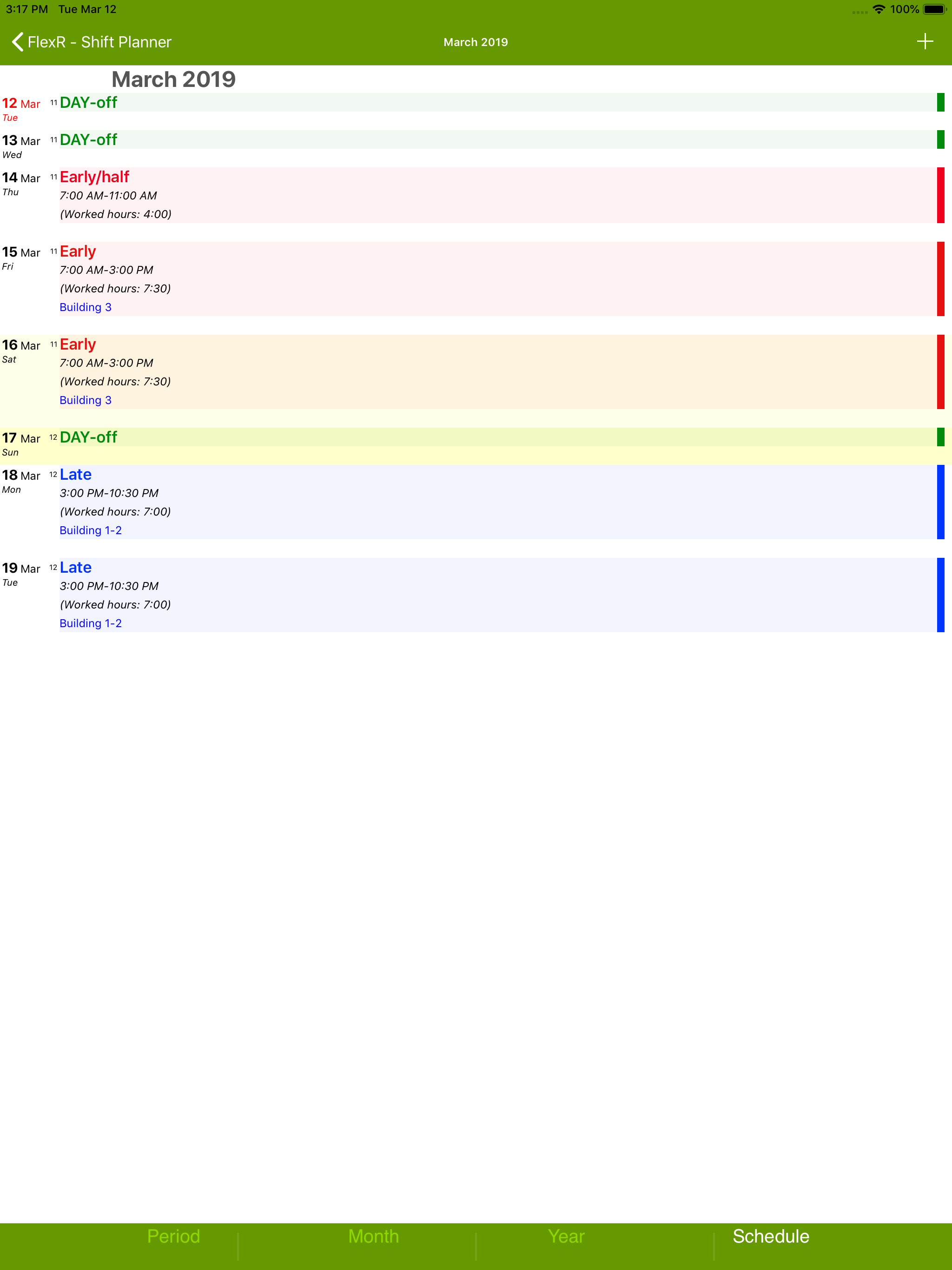 FlexR (Shift planner)