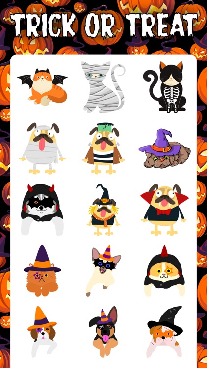 Cute Halloween Dog Sticker App
