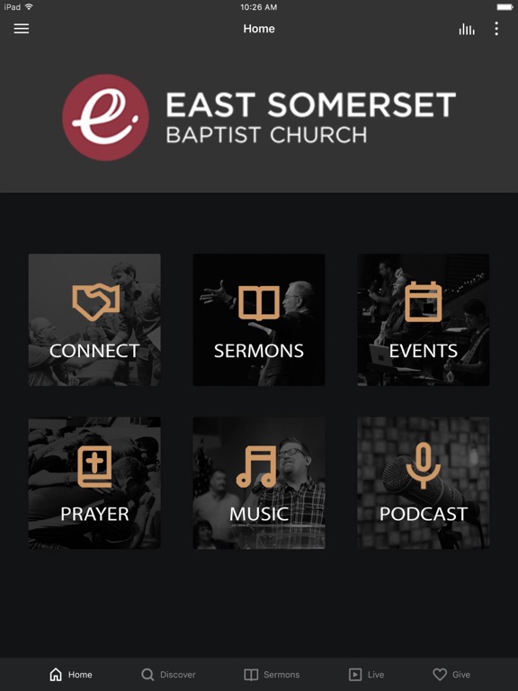 East Somerset Baptist Church iPad screenshot 1 - Lifestyle app