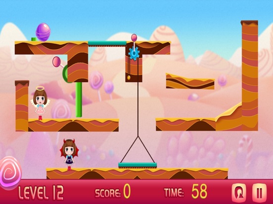 The rolling candy ball iPad screenshot